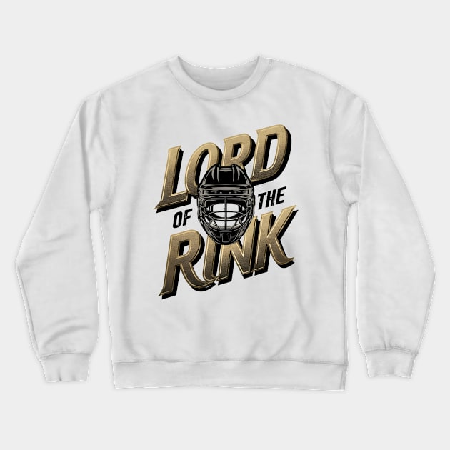 Lord of the Rink - Hockey - Black Helmet - Funny Crewneck Sweatshirt by Fenay-Designs